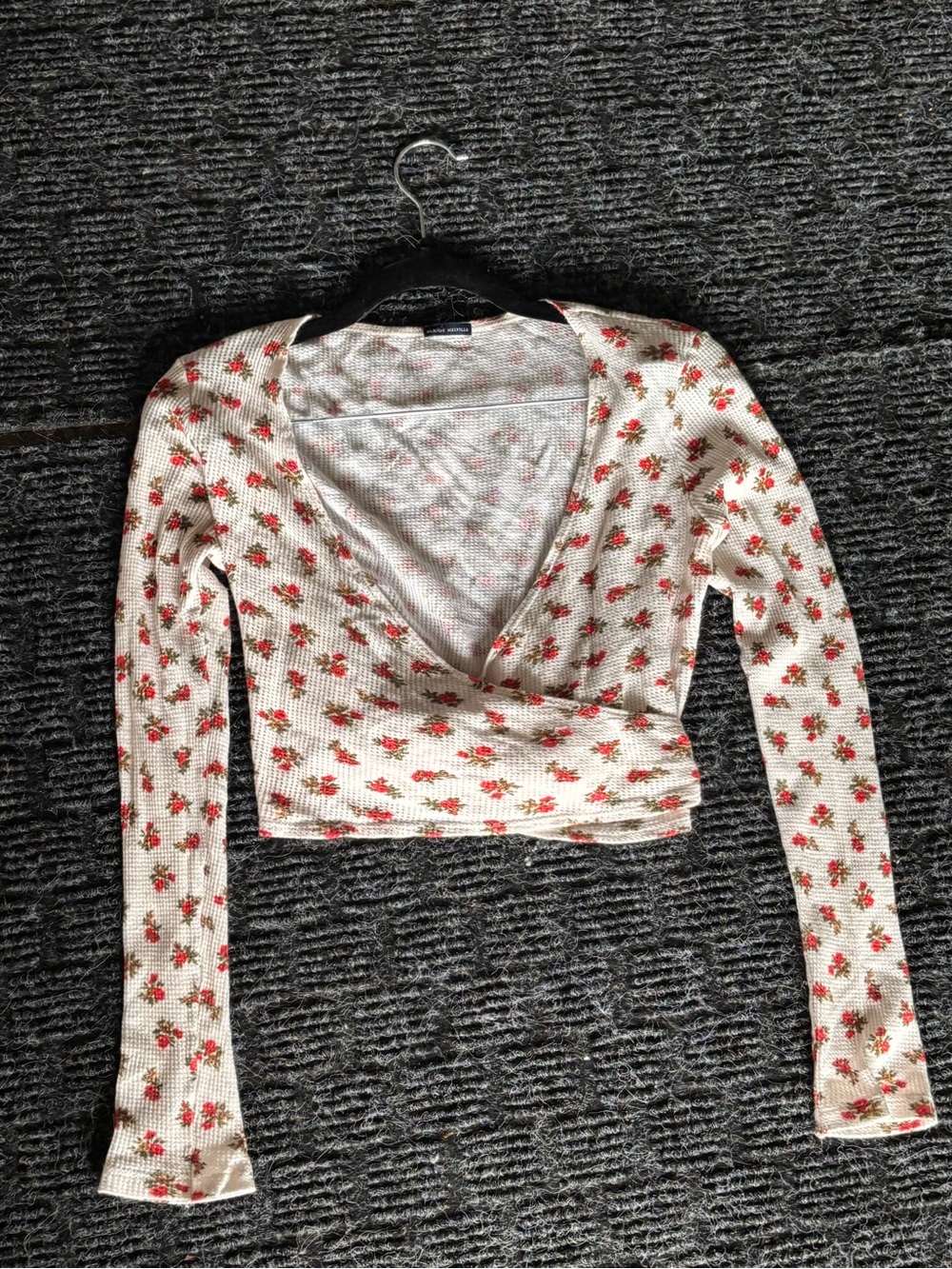 Brandy Melville Floral Wrap Crop Top